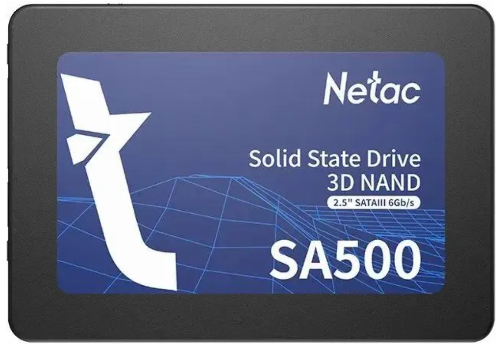 Накопитель SSD 2,5" 2TB NETAC SA500 (NT01SA500-2T0-S3X) Retail (530/475МБ/сек, SATA600, 3D TLC, TBW 960)