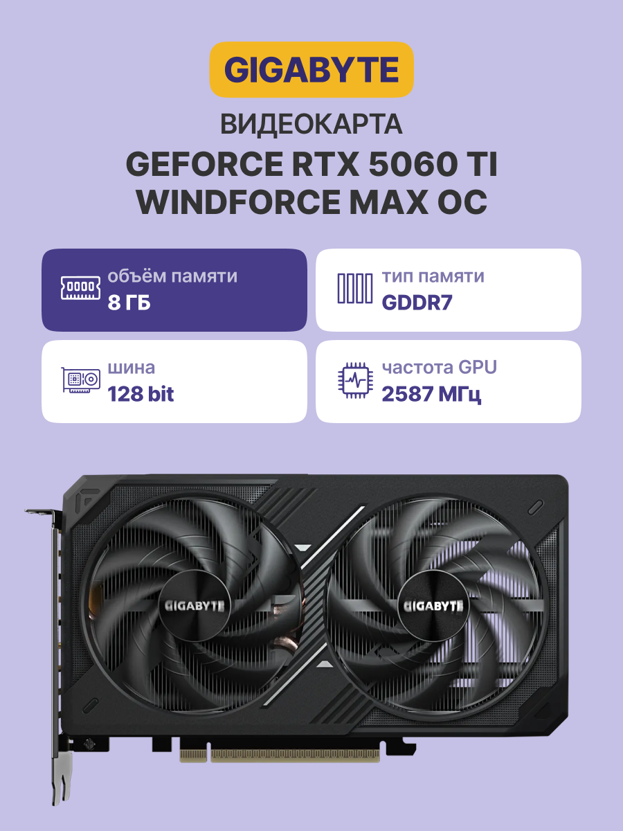 Видеокарта Gigabyte GV-N506TWF2MAX OC-8GD