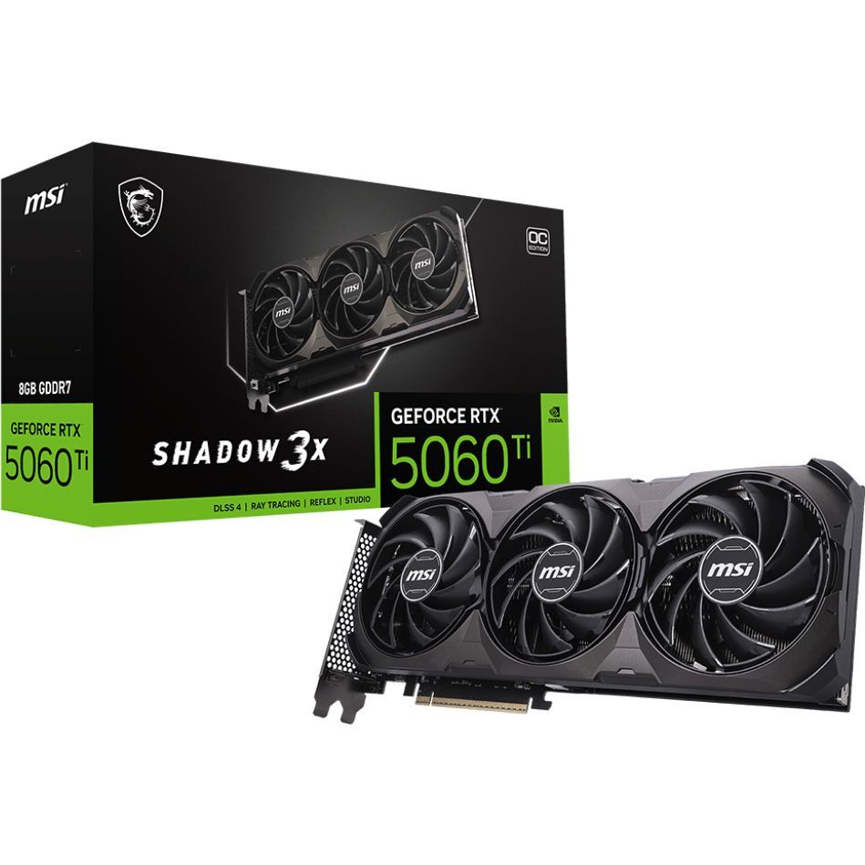 Видеокарта MSI GeForce RTX 5060 Ti 8G SHADOW 3X OC CLASSIC