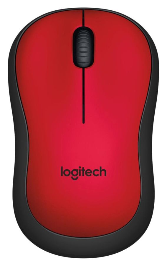 Мышь беспроводная мобильная Logitech M220 Silent Red (черно-красный, USB, оптика, 1000 dpi, 3 кл., симметричный дизайн, RF 2.4GHz, 1 x AA) [ 910-00488