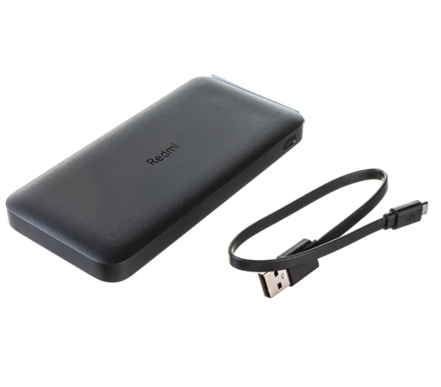 Внешний аккумулятор Xiaomi Redmi Power Bank (10000 mAh, пластик, черный, USB Type A (female) - USB Type A (female), - USB Type C (female) USB 2.4A, Li-Pol, 73.6х150.5х15.1 мм) [ VXN4305GL ]
