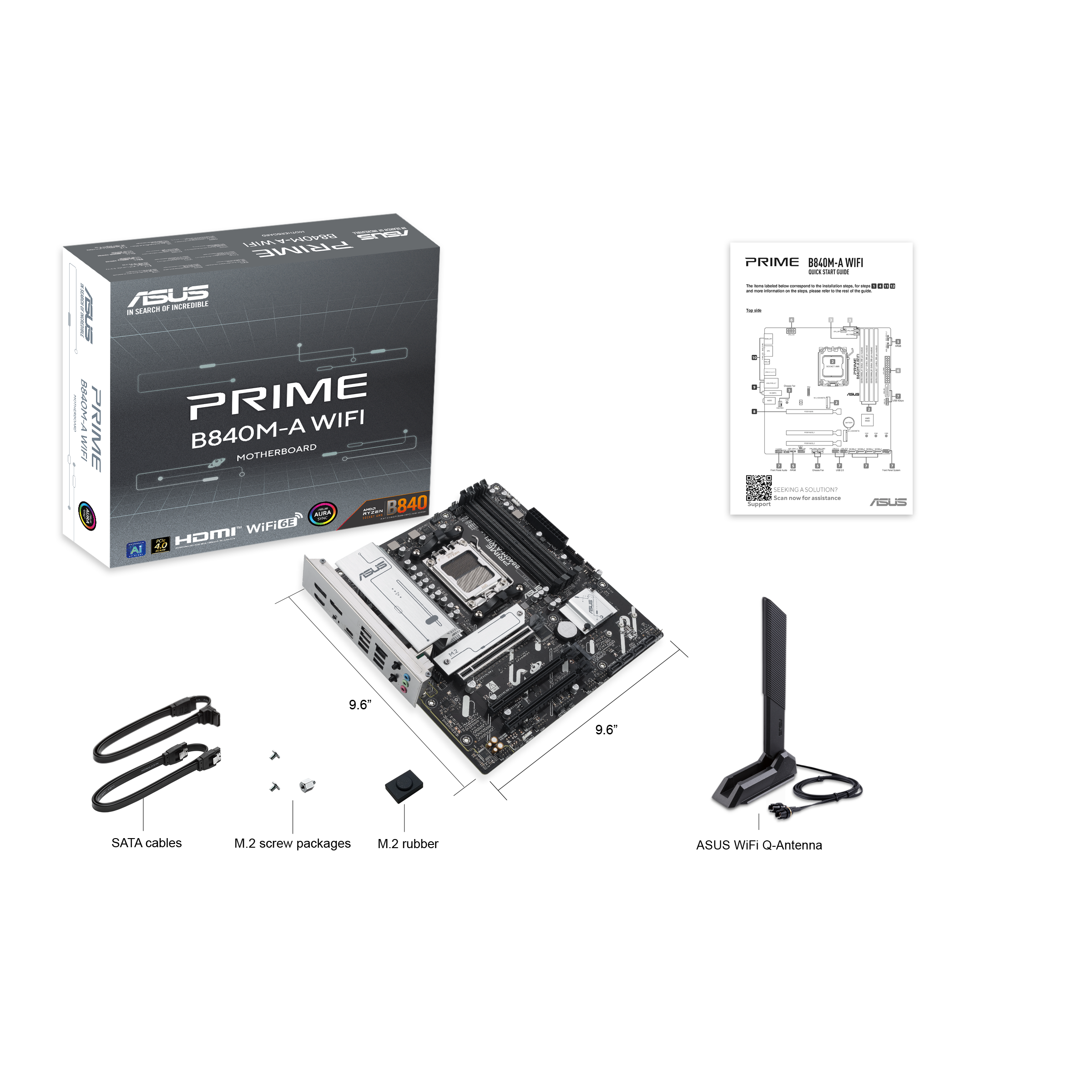 Материнская плата ASUS PRIME B840M-A WIFI (90MB1J20-M0EAY0)