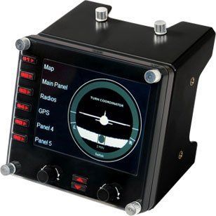Многофункциональная панель Logitech G Flight Simulator Instrumental Panel (черный, USB, отображение одного из 15 приборов на ЖК-экране) [ 945-000008 ]