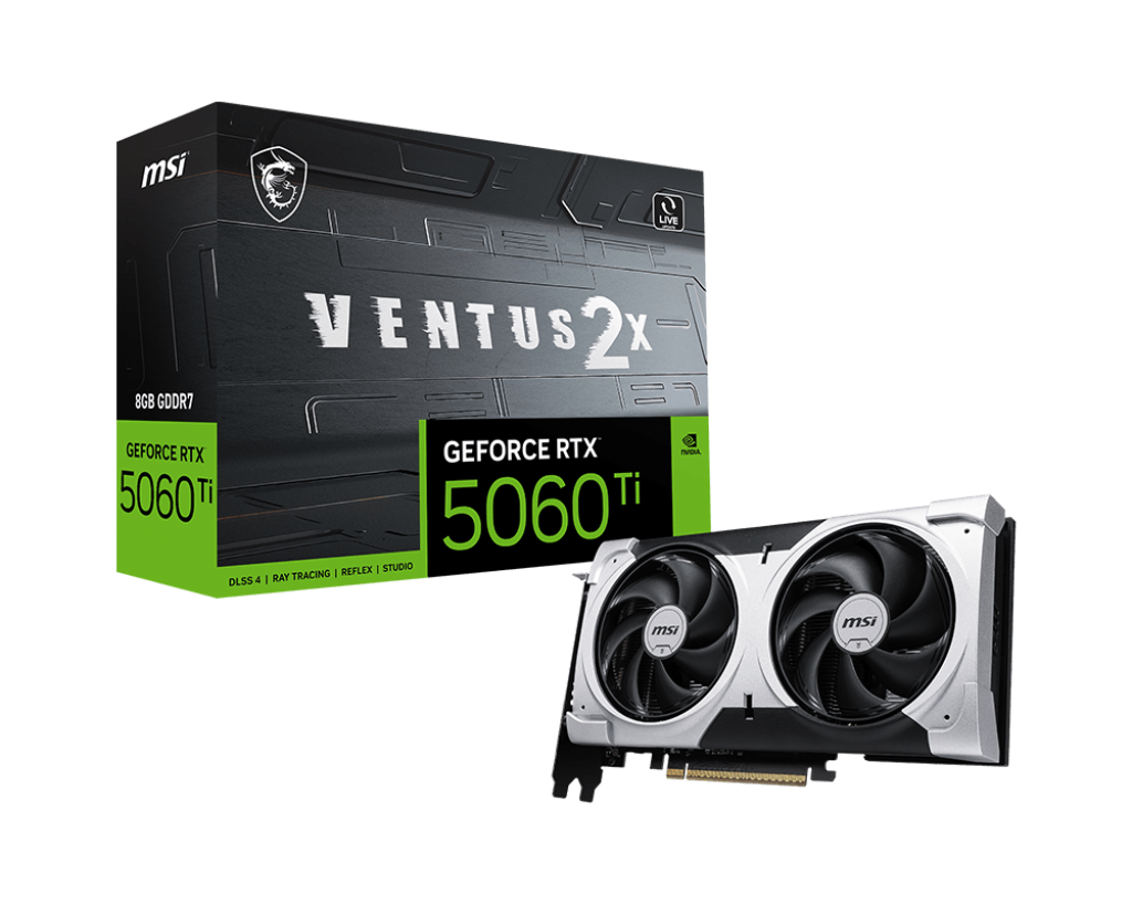 Видеокарта MSI GeForce RTX 5060 Ti 8G VENTUS 2X PLUS