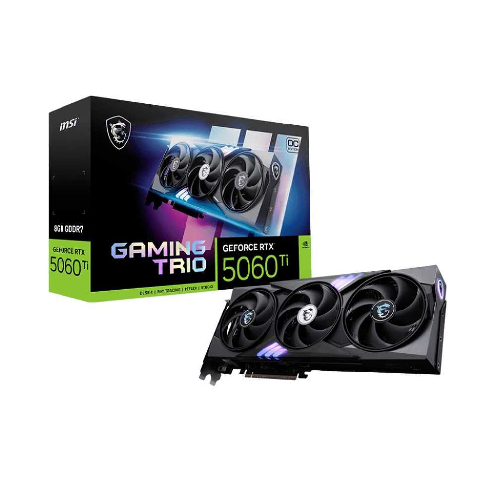 Видеокарта MSI GeForce RTX 5060 Ti 8G GAMING TRIO OC