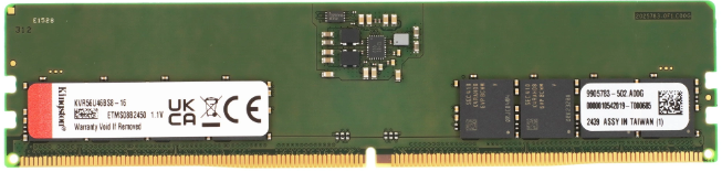 Память DIMM DDR5 16GB (PC5-44800, 5600MHz) Kingston ValueRAM (1шт x 16ГБ, CL 46-45-45, 1.1В, SR x8, высота 31.25мм) KVR56U46BS8-16