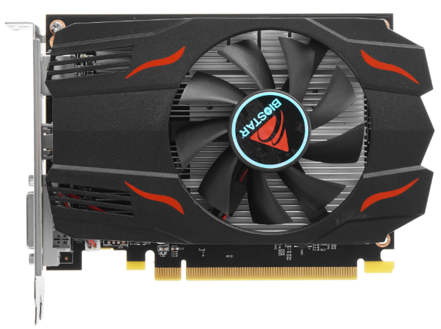 Видеокарта Biostar Radeon RX 550 (8 CU) Retail (4GB GDDR5 128-bit, 1100-1183MHz / 6Gbps, 1-fan, DVI-D/HDMI/DP) VA5505RF41