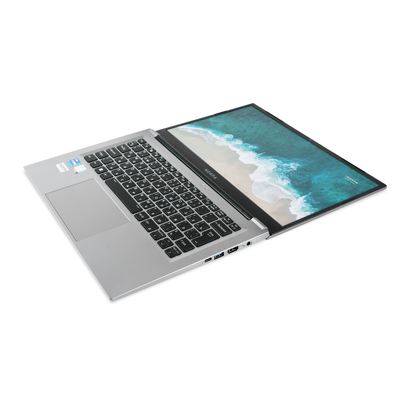 Ноутбук NERPA CASPICA I752-14 (14" IPS/1920x1080/Intel Core i7-1255U (1.7GHz)/16GB/512GB NVMe SSD/Iris Xe/WiFi+BT/Win11Pro/50WHr/1.35kg/Titanium Gray/Titanium Black (D)/1Y) NERPA CASPICA I752-14