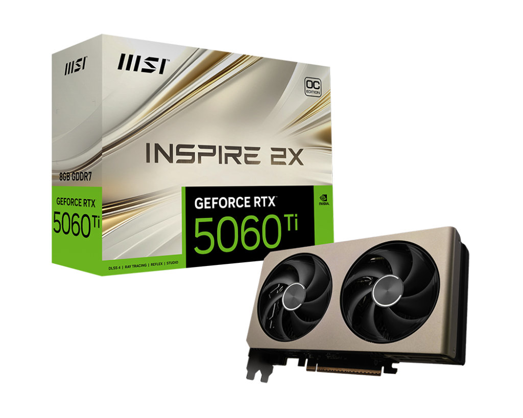Видеокарта MSI GeForce RTX 5060 Ti 8G INSPIRE 2X