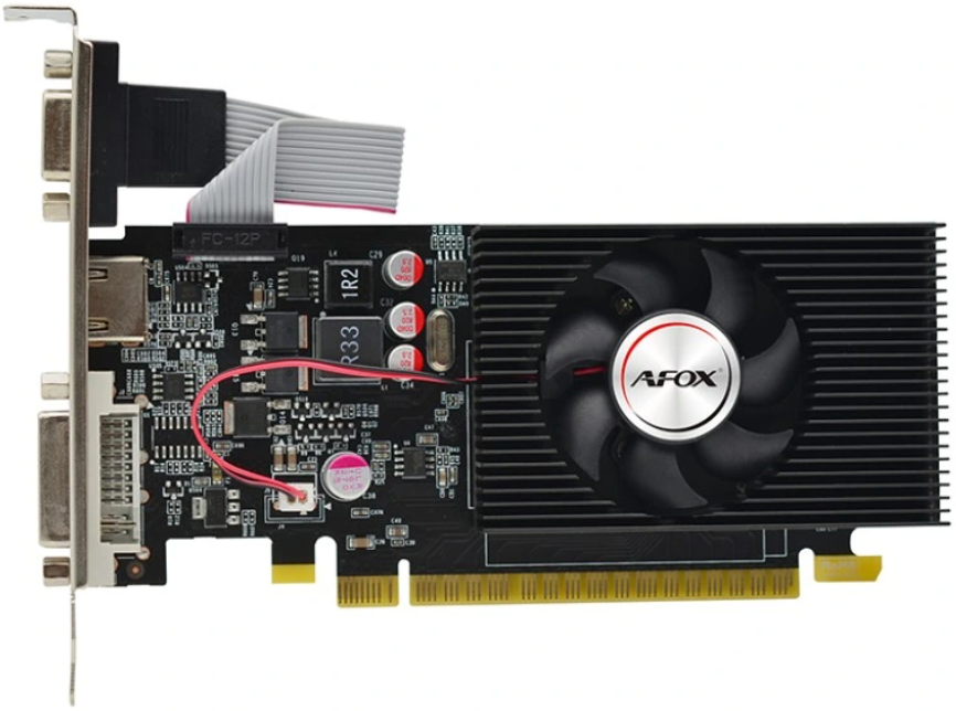 Видеокарта AFOX GeForce GT 730 (PCI-E 2.0, 2048 MB, GDDR3, 128 bit, Base: 700 MHz, 1333 MHz, 28nm, GK208-301, 384/32/8, БП от 300 Вт) AF730-2048D3L6