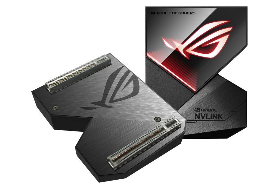 Мостик NVLink ASUS ROG-NVLINK-4 (RGB-подсветка AURA Sync, расстояние между коннекторами 80 мм) Retail