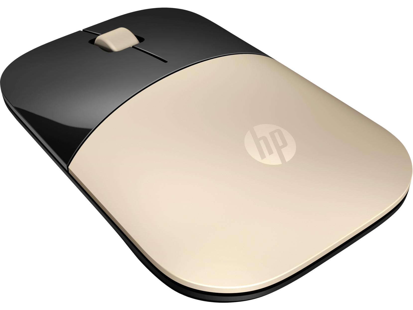 Мышь беспроводная HP Z3700 Gold Wireless Mouse (золотистый, USB, оптика, 1200 dpi, 2 кл., симметричный дизайн, RF 2.4GHz, 1 x AA) [ X7Q43AA ]