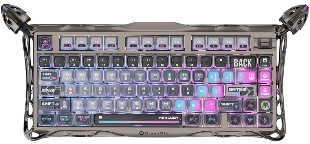 Игровая клавиатура Gravastar Mercury K1 Pro СBLK RU (6972448924399)