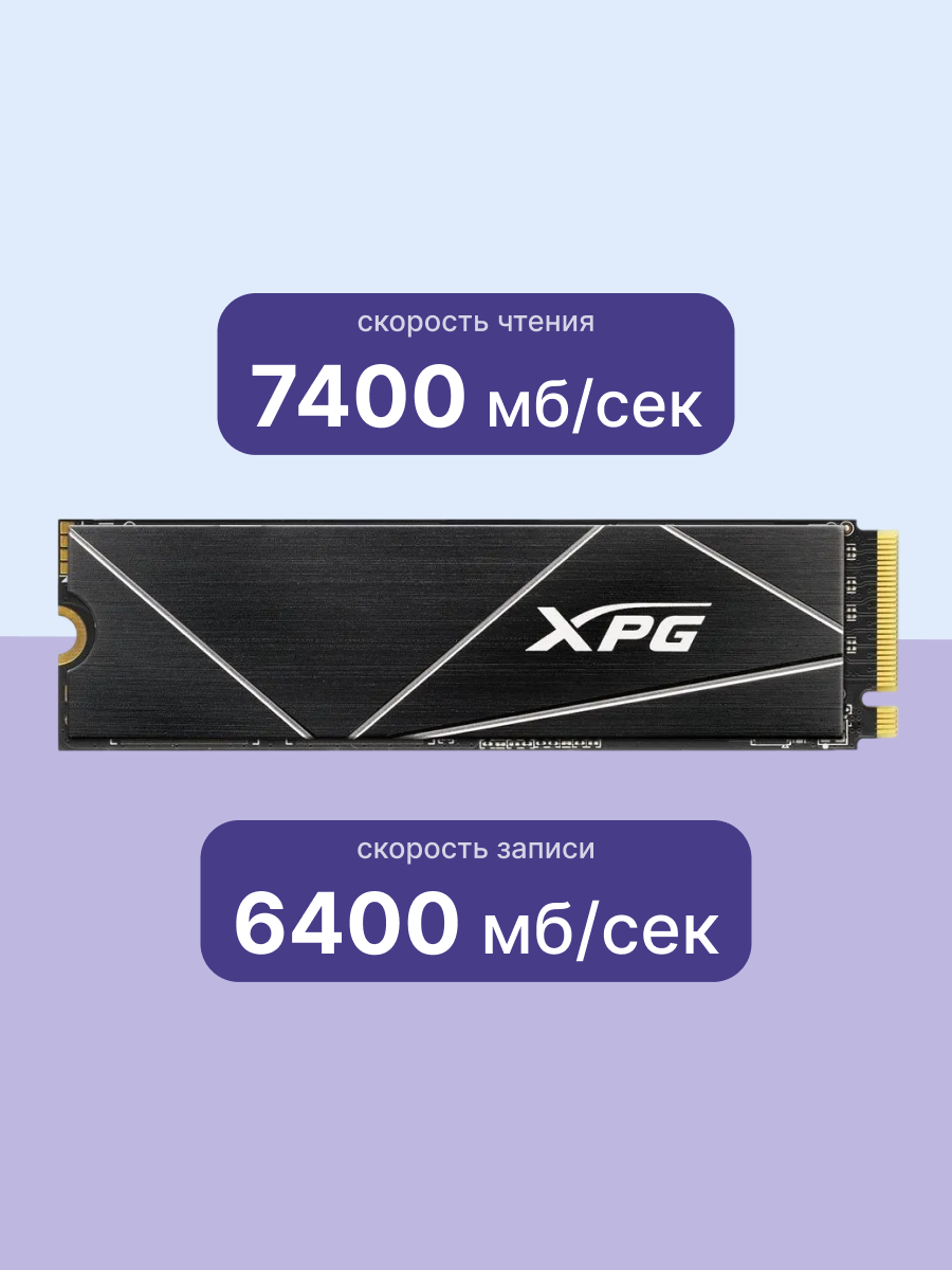 Твердотельный накопитель ADATA SSD GAMMIX S70 BLADE AGAMMIXS70B-2T-CS